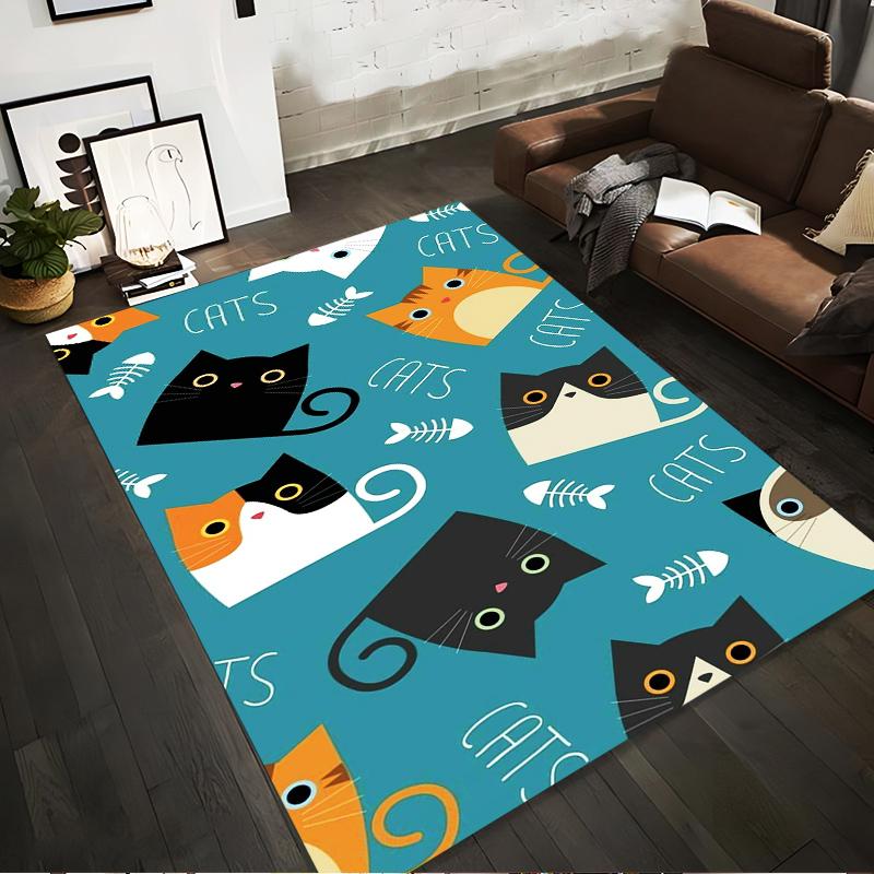 Cute Cartoon Cat Pattern Carpet with Fish Bones on Blue Background Playful Design Suitable for use as an anti-slip1 for1room and bedroom sofas 40x60cm( 15x23in )
Cute Cartoon Cat Pattern Carpet with Fish Bones on Blue Background Playful Design Suitable for use as an anti-slip1 for1room and bedroom sofas 40x60cm( 15x23in )