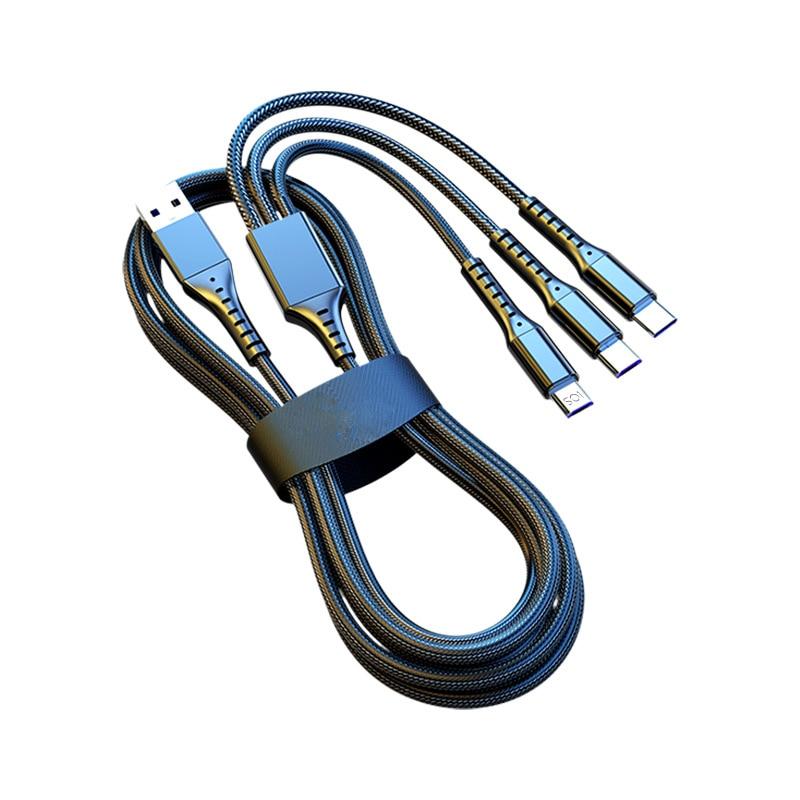 YurKem 3 in 1 66W 6A USB Type C Fast Charger Cable For iPhone Type-C Lightning Micro USB Cable For Huawei Samsung Xiaomi Data Wird Cord
YurKem 3 in 1 66W 6A USB Type C Fast Charger Cable For iPhone Type-C Lightning Micro USB Cable For Huawei Samsung Xiaomi Data Wird Cord