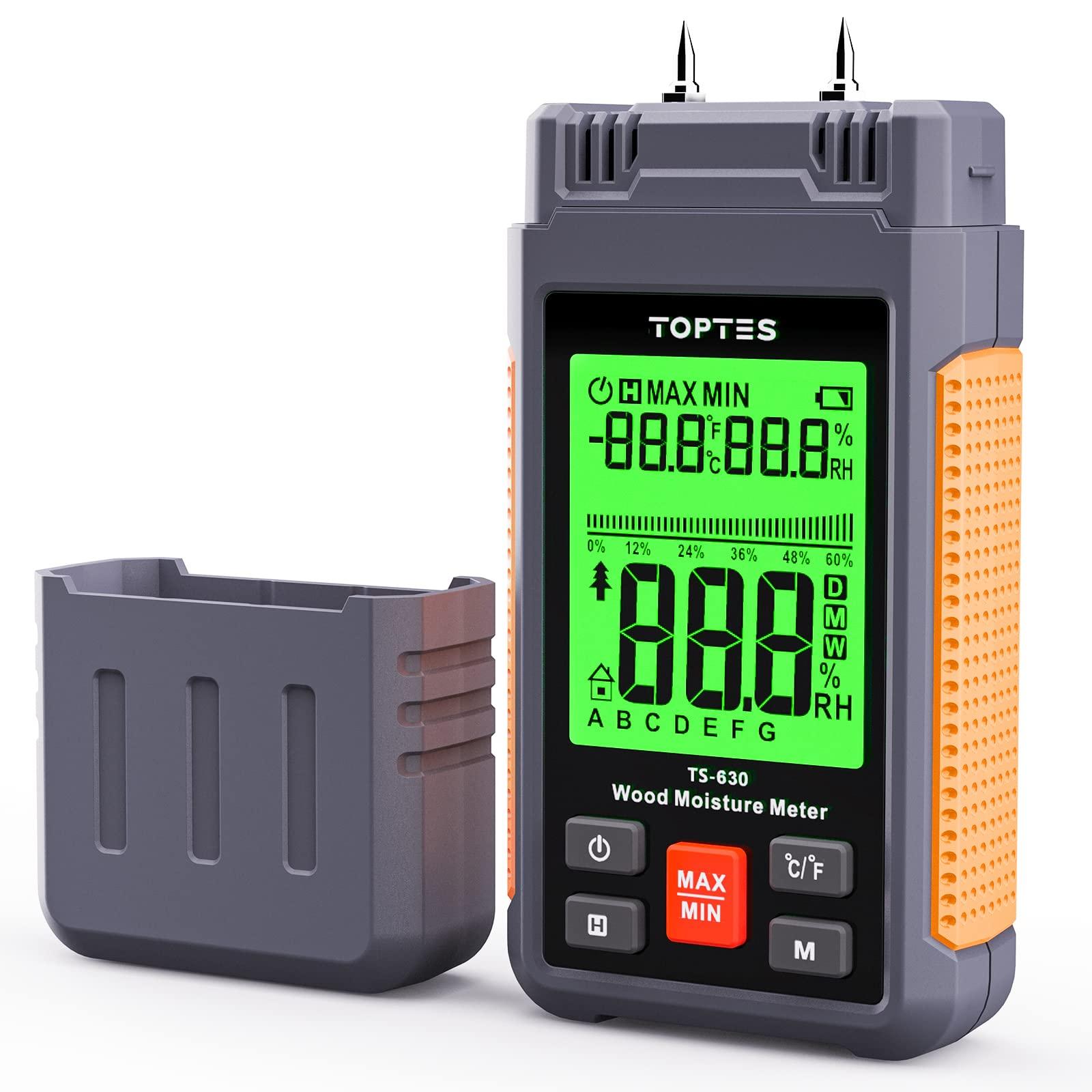 TopTes Wood Moisture Measuring Easy to Large Screen Accuracy 2 7 Calibration Portable Digital Moisture Measurement of Materials Orange TS-630 Meter, помаранчевий
TopTes Wood Moisture Measuring Easy to Large Screen Accuracy 2 7 Calibration Portable Digital Moisture Measurement of Materials Orange TS-630 Meter, помаранчевий