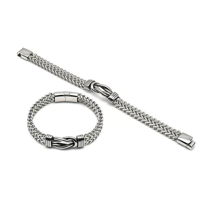 Men s Non-fading Titanium Steel Double Row Cuban Chain Bracelet with Magnetic Buckle 19cm
Men s Non-fading Titanium Steel Double Row Cuban Chain Bracelet with Magnetic Buckle 19cm