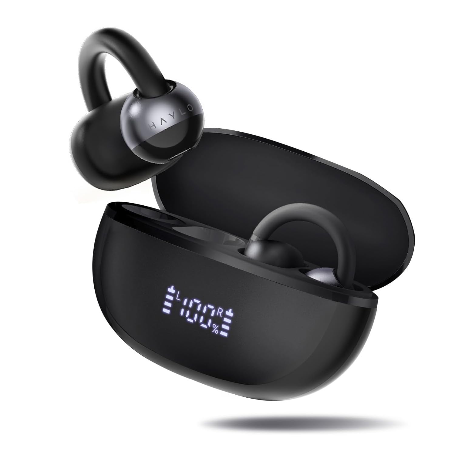 Haylou Airfree Ear Cuff Бездротові навушники 3D-підключення з двома до 22 годин Витік звуку Світлодіодний Bluetooth Чорний [Hi-Fi звук, Багатоточкове підключення, чорний
Haylou Airfree Ear Cuff Бездротові навушники 3D-підключення з двома до 22 годин Витік звуку Світлодіодний Bluetooth Чорний [Hi-Fi звук, Багатоточкове підключення, чорний