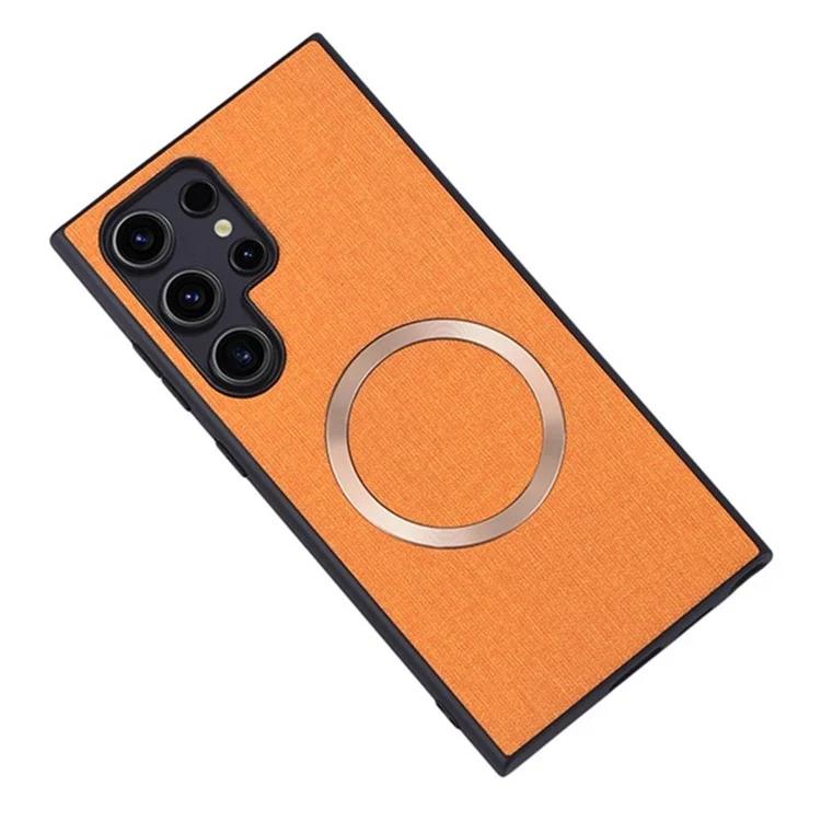 For Samsung Galaxy S24 Ultra Magnetic Phone Case Anti-fall TPU+Cloth Cover Compatible with MagSafe
For Samsung Galaxy S24 Ultra Magnetic Phone Case Anti-fall TPU+Cloth Cover Compatible with MagSafe