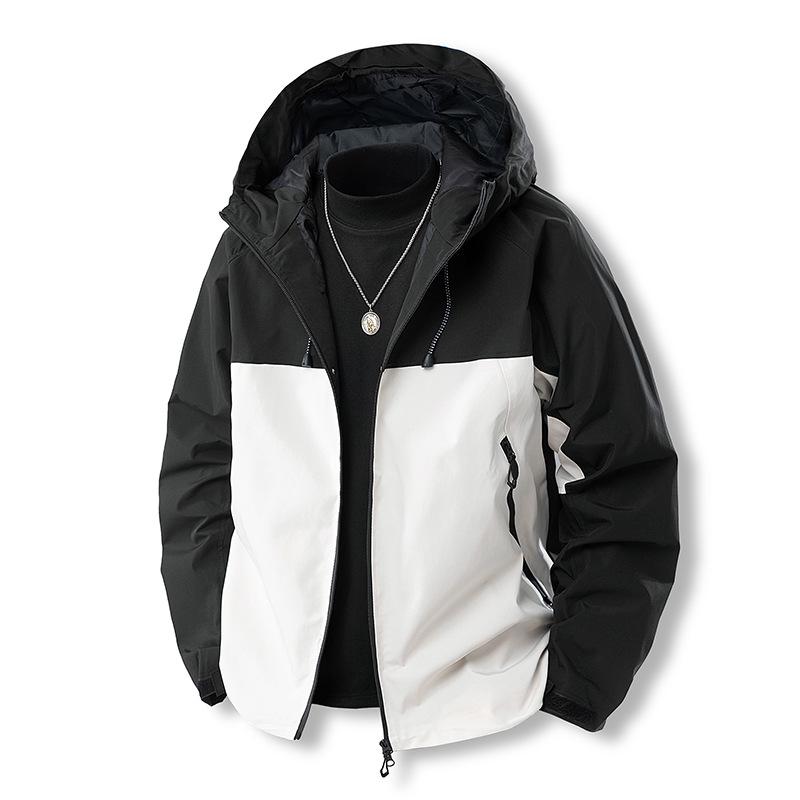 2025 Men s Hooded Windproof Waterproof Color Block Outdoor Jacket for Spring & Autumn - Trendy Workwear Style 2XL чорний/сірий колір
2025 Men s Hooded Windproof Waterproof Color Block Outdoor Jacket for Spring & Autumn - Trendy Workwear Style 2XL чорний/сірий колір