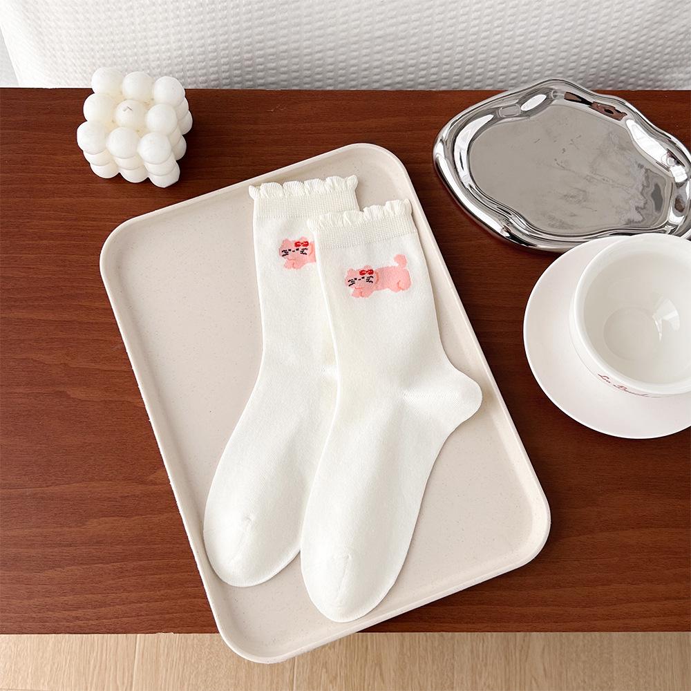 Женские весенне-летние хлопковые носки с мультяшным щенком - Тонкие, в горошек и полоску, молочно-белые, длиной до середины икры One Size for Women
Женские весенне-летние хлопковые носки с мультяшным щенком - Тонкие, в горошек и полоску, молочно-белые, длиной до середины икры One Size for Women