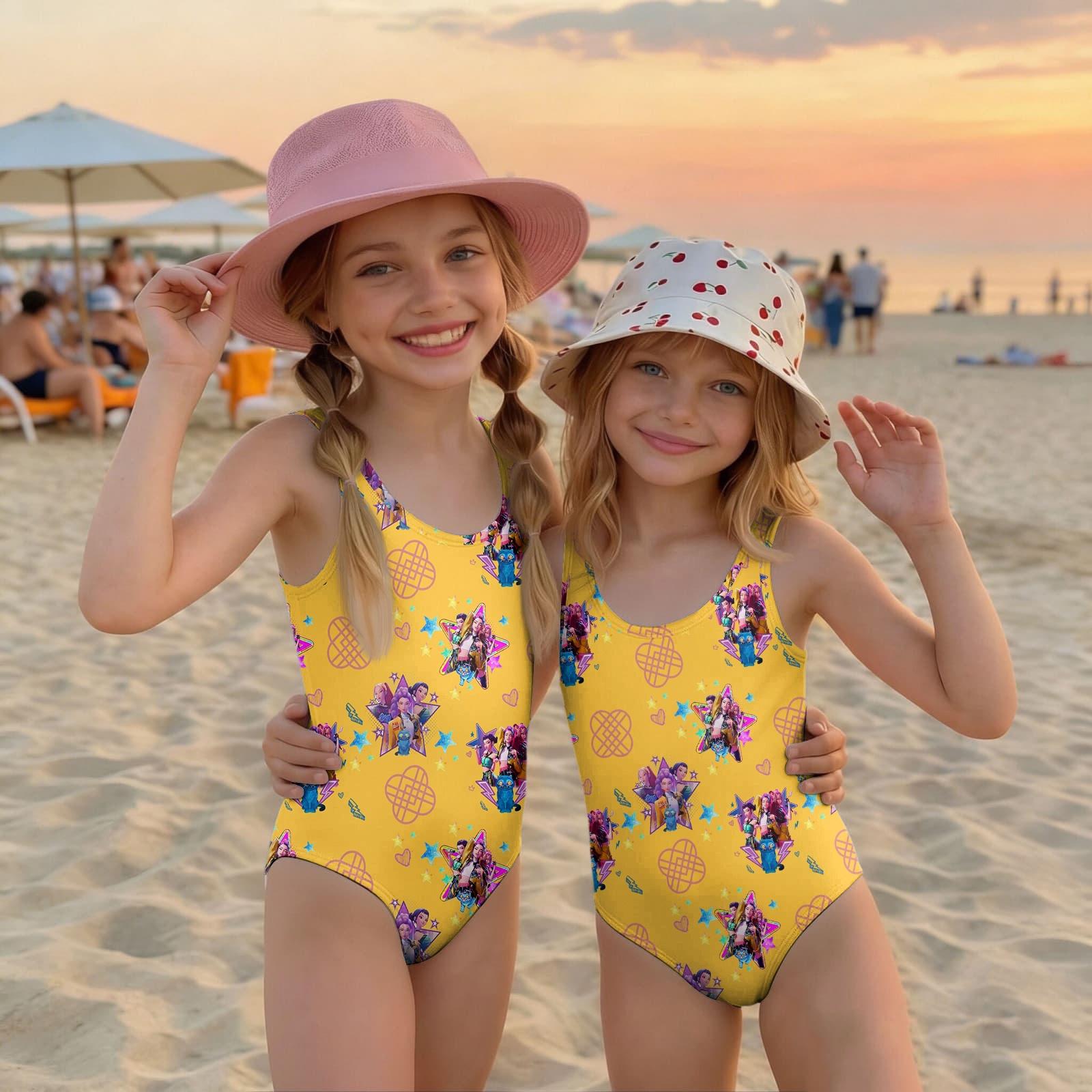 Girls One Piece Swimsuit Summer Casual Fashion Sleeveless Printed Swimwear for Children Comfortable Fit Durable Material Suitable for Pool Beach 90 жовтий
Girls One Piece Swimsuit Summer Casual Fashion Sleeveless Printed Swimwear for Children Comfortable Fit Durable Material Suitable for Pool Beach 90 жовтий