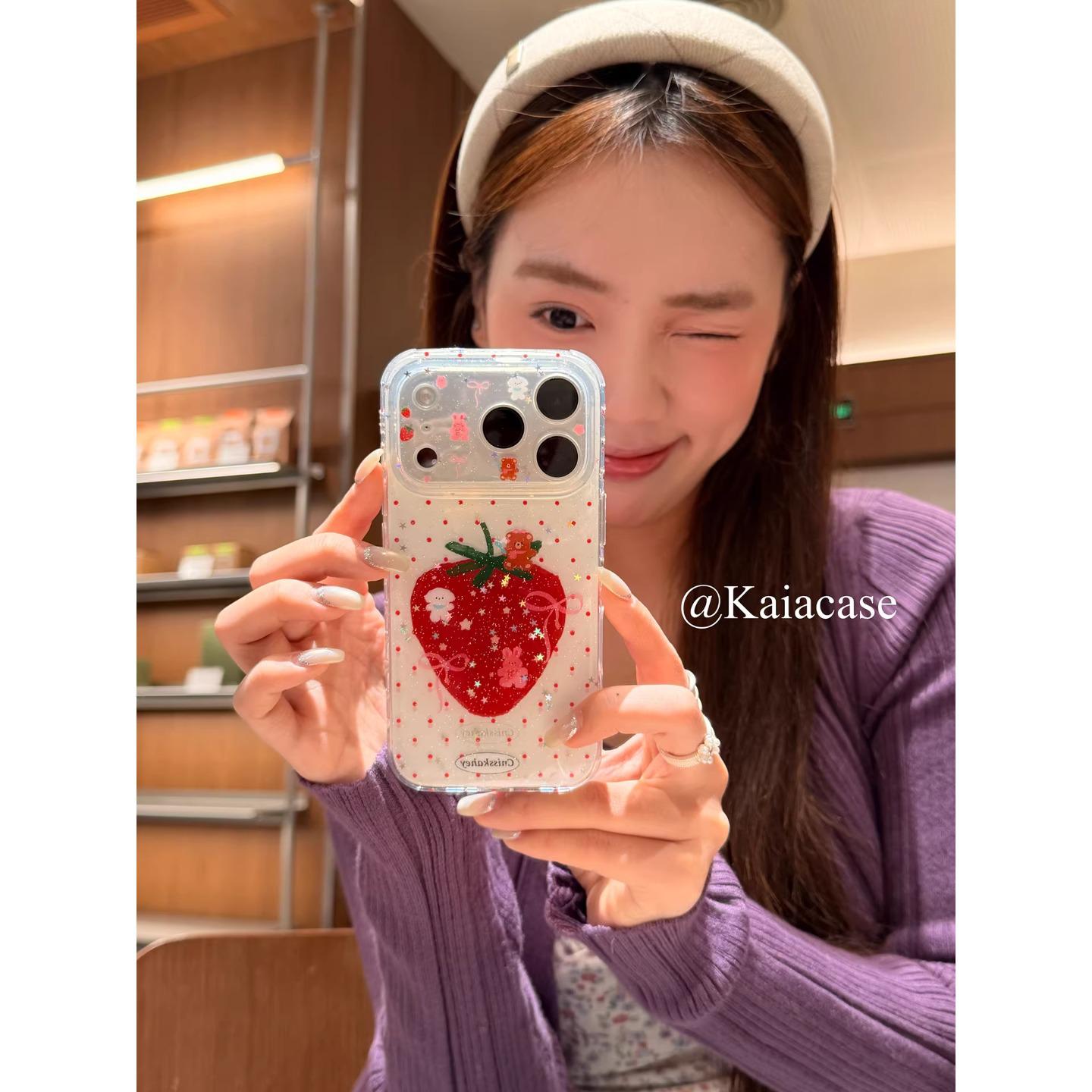 Sweet Glitter Pink Polka Dot Strawberry Phone Case for Apple iPhone 7 Pro Max/6 Pro
Sweet Glitter Pink Polka Dot Strawberry Phone Case for Apple iPhone 7 Pro Max/6 Pro