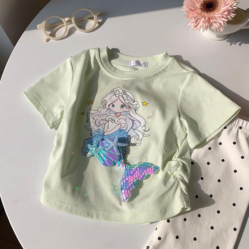 Girls Casual Cotton Short-sleeved T-shirt For Summer, Children s Princess Mermaid Fit T-shirt 100cm
Girls Casual Cotton Short-sleeved T-shirt For Summer, Children s Princess Mermaid Fit T-shirt 100cm