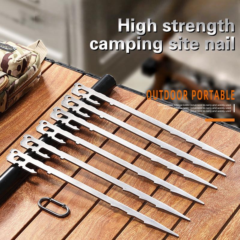 Camping Tent Stakes 6Pcs Canopy Tent Pegs 28Cm Stainless Steel Garden Ground Nail Beach Awnings Hammock Trampoline Accessories one size
Camping Tent Stakes 6Pcs Canopy Tent Pegs 28Cm Stainless Steel Garden Ground Nail Beach Awnings Hammock Trampoline Accessories one size