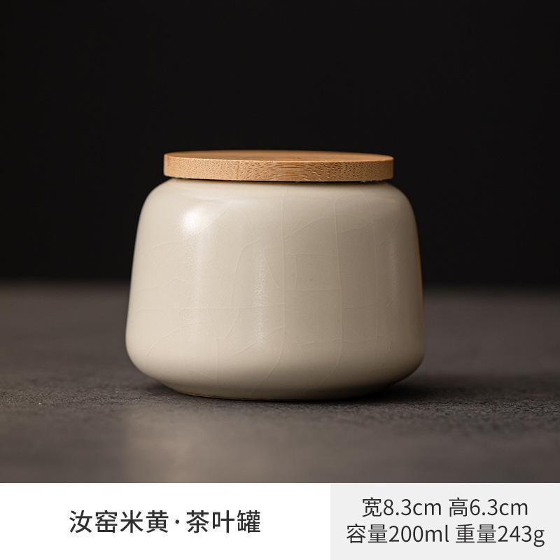 Cream Ru Kiln Porcelain Tea Box Organizer Moisture-proof Luxury Storage Tank Containers Tea Caddy Chinese Tea Set Decoration
Cream Ru Kiln Porcelain Tea Box Organizer Moisture-proof Luxury Storage Tank Containers Tea Caddy Chinese Tea Set Decoration