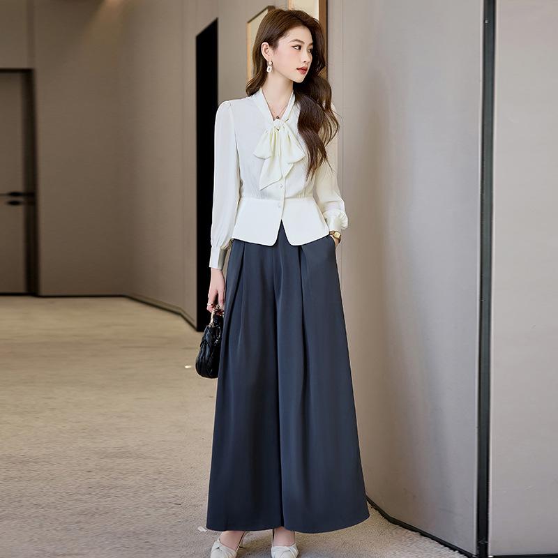 2025 Spring & Autumn High-End Fashion Two-Piece: Lace-Up Long-Sleeve Shirt & Wide-Leg Pants Set XXL (130-140 jin) чёрный
2025 Spring & Autumn High-End Fashion Two-Piece: Lace-Up Long-Sleeve Shirt & Wide-Leg Pants Set XXL (130-140 jin) чёрный