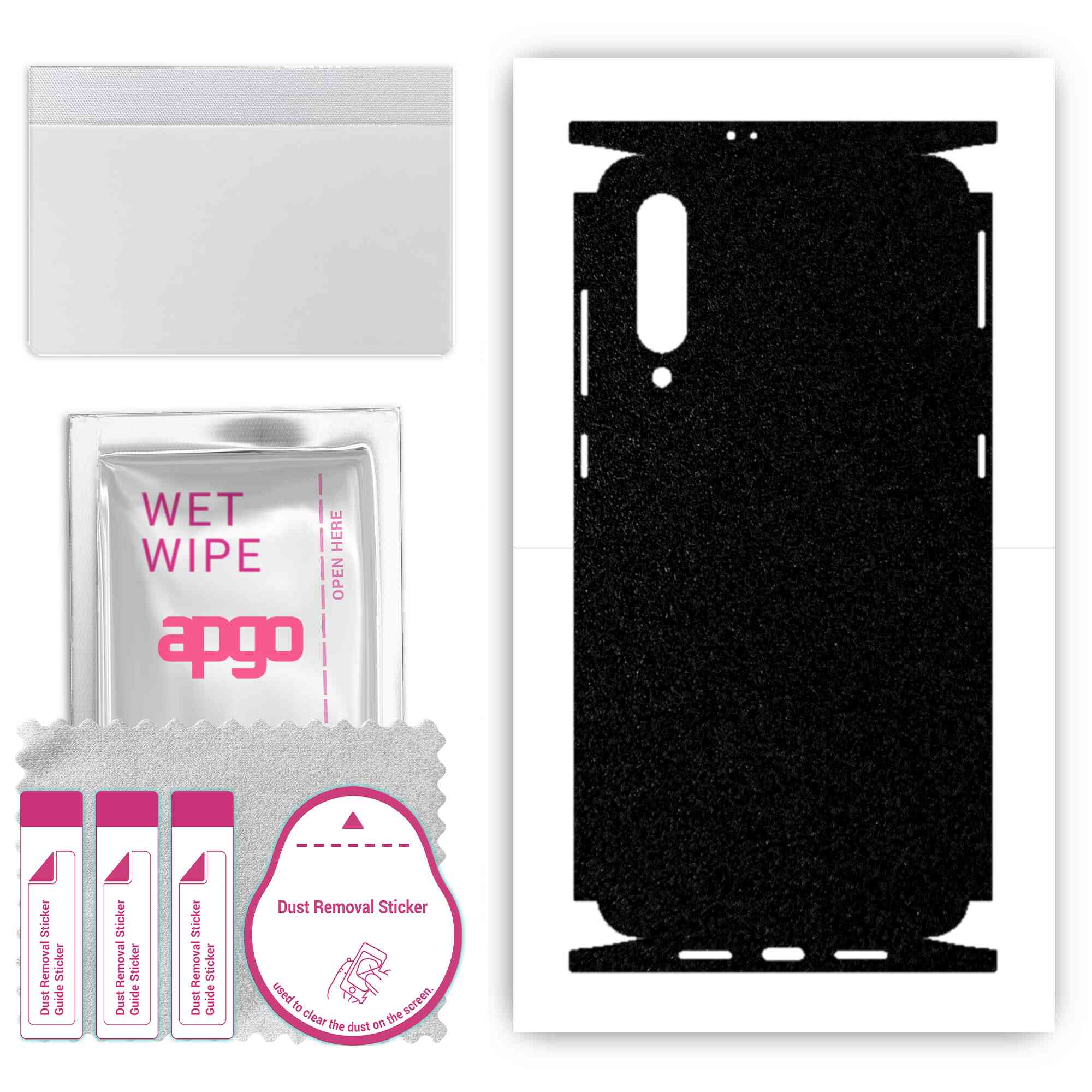 Apgo Protective Skin Sticker for the back+sides compatible with Xiaomi Mi 9, Full Wrap Film, Foil, Vinyl - Pattern Matte Black
Apgo Protective Skin Sticker for the back+sides compatible with Xiaomi Mi 9, Full Wrap Film, Foil, Vinyl - Pattern Matte Black