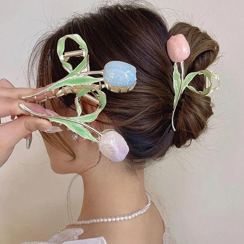 Trendy Sweet for Girl Gifts Jewelry Hair Accessories Birthday Gift New Tulip Flower Headdress Vintage Claw Clip Creative Gifts рожевий
Trendy Sweet for Girl Gifts Jewelry Hair Accessories Birthday Gift New Tulip Flower Headdress Vintage Claw Clip Creative Gifts рожевий