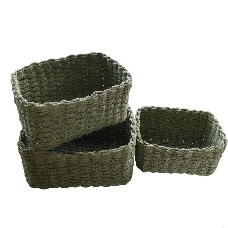 3pcs Sturdy Woven Storage Boxes Portable Design Multifunctional Home Decors HX6C 3 зелений
3pcs Sturdy Woven Storage Boxes Portable Design Multifunctional Home Decors HX6C 3 зелений
