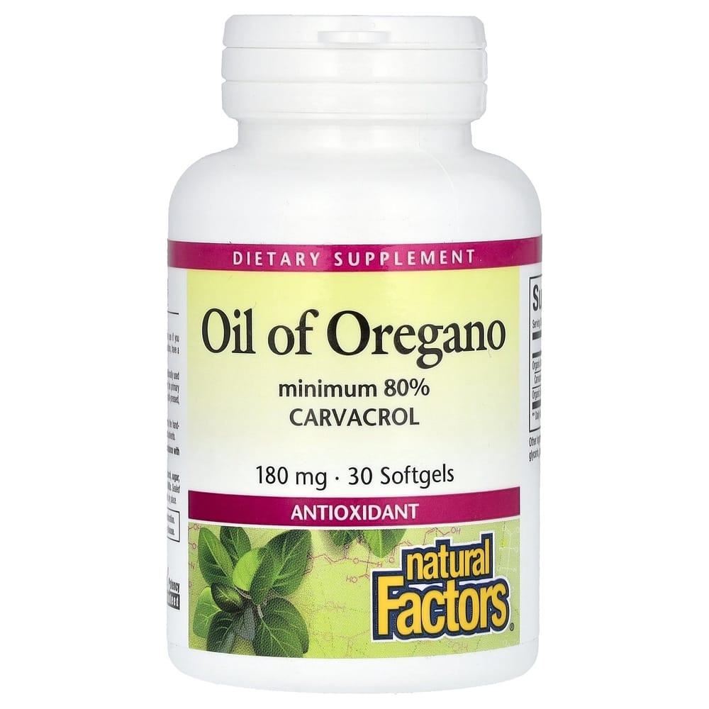 iHerb Natural Factors Oregano Oil 180mg Softgels, 30 Count
iHerb Natural Factors Oregano Oil 180mg Softgels, 30 Count