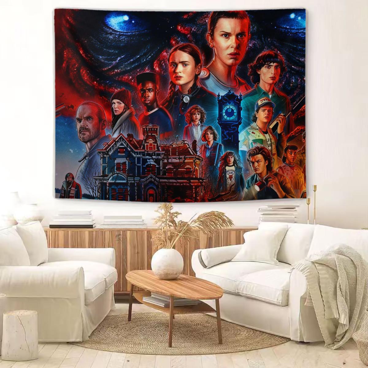 Epic Stranger Things Full Cast Tapestry Art Wall Hanging Banner Background Backdrops Living Room Party Decor Sci-Fi Fans Gift 60L x 39W(150x100CM)
Epic Stranger Things Full Cast Tapestry Art Wall Hanging Banner Background Backdrops Living Room Party Decor Sci-Fi Fans Gift 60L x 39W(150x100CM)