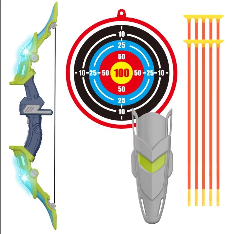 Kids Archery Set With Led Light Up Bow & Arrow Target & Shield Hunting Shooting Plaything For Young Boys Girls Summer Outdoor Sports Game 6+
Kids Archery Set With Led Light Up Bow & Arrow Target & Shield Hunting Shooting Plaything For Young Boys Girls Summer Outdoor Sports Game 6+