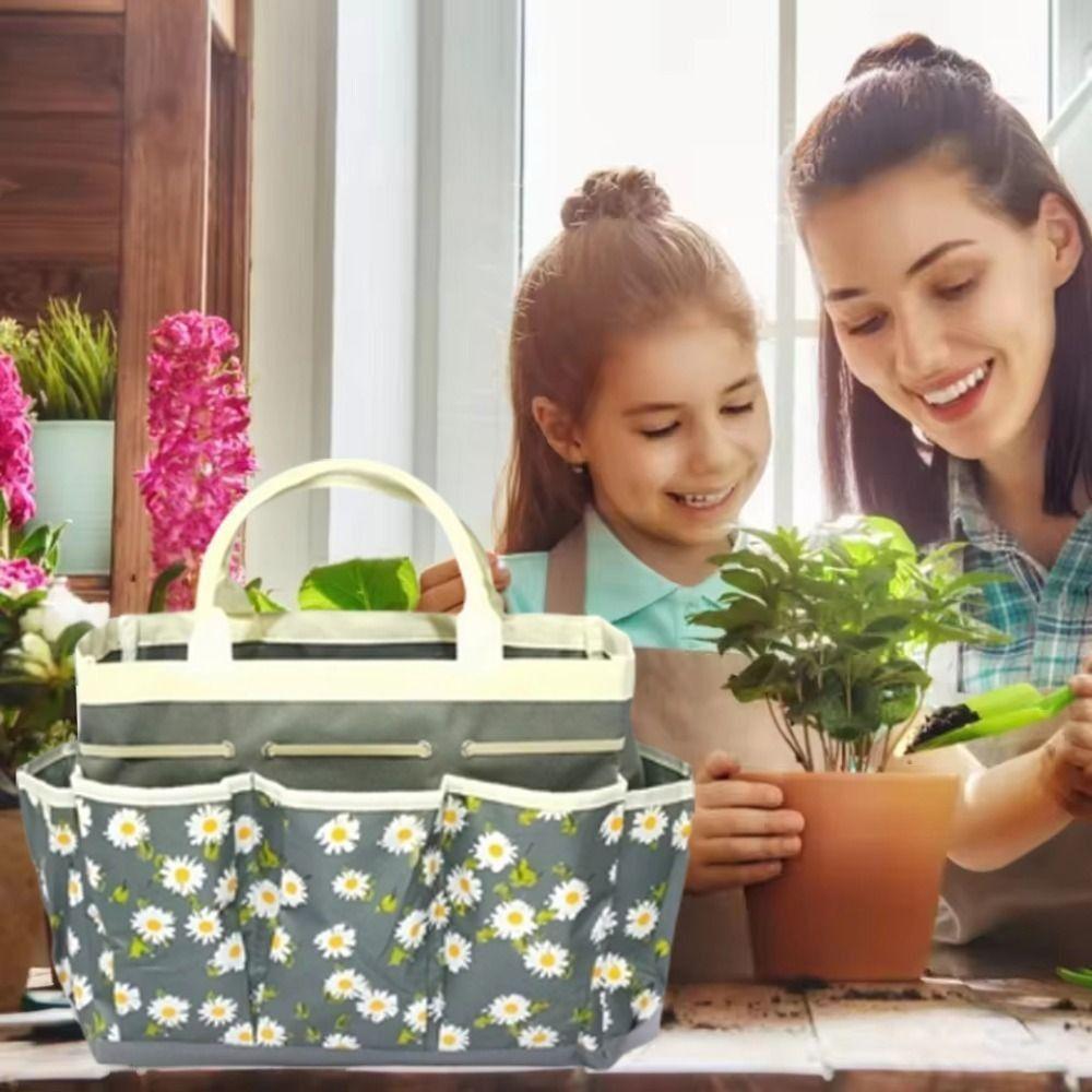 Large Capacity Garden Tool Storage Bag Daisy Print Handheld Tool Kit Pouch School сірий
Large Capacity Garden Tool Storage Bag Daisy Print Handheld Tool Kit Pouch School сірий