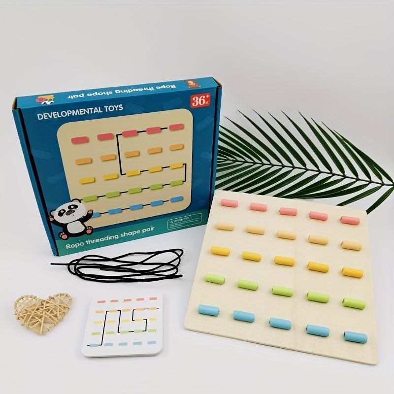 Тренировка сенсорной интеграции и мелкой моторики, доска для нанизывания, веселая игра со шнуровкой, распознавание цветов, координация рук и глаз, выравнивание по круглым отверстиям Threading the rope
Тренировка сенсорной интеграции и мелкой моторики, доска для нанизывания, веселая игра со шнуровкой, распознавание цветов, координация рук и глаз, выравнивание по круглым отверстиям Threading the rope