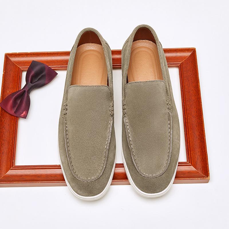 British Style Matte Beef Anti-Velvet Loafers Men S Genuine Leather One-Pedal Overshoes Lazy Casual Beanie Shoes 46 темно-коричневого кольору
British Style Matte Beef Anti-Velvet Loafers Men S Genuine Leather One-Pedal Overshoes Lazy Casual Beanie Shoes 46 темно-коричневого кольору
