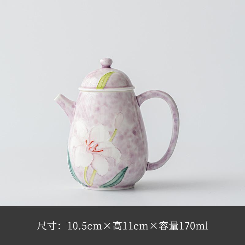 170ml Hand-painted Lily Teapot Handmade Tea Infuser Pot Household Tea Soaking Kettle With Strainer Chinese Tea For Tea Gift
170ml Hand-painted Lily Teapot Handmade Tea Infuser Pot Household Tea Soaking Kettle With Strainer Chinese Tea For Tea Gift