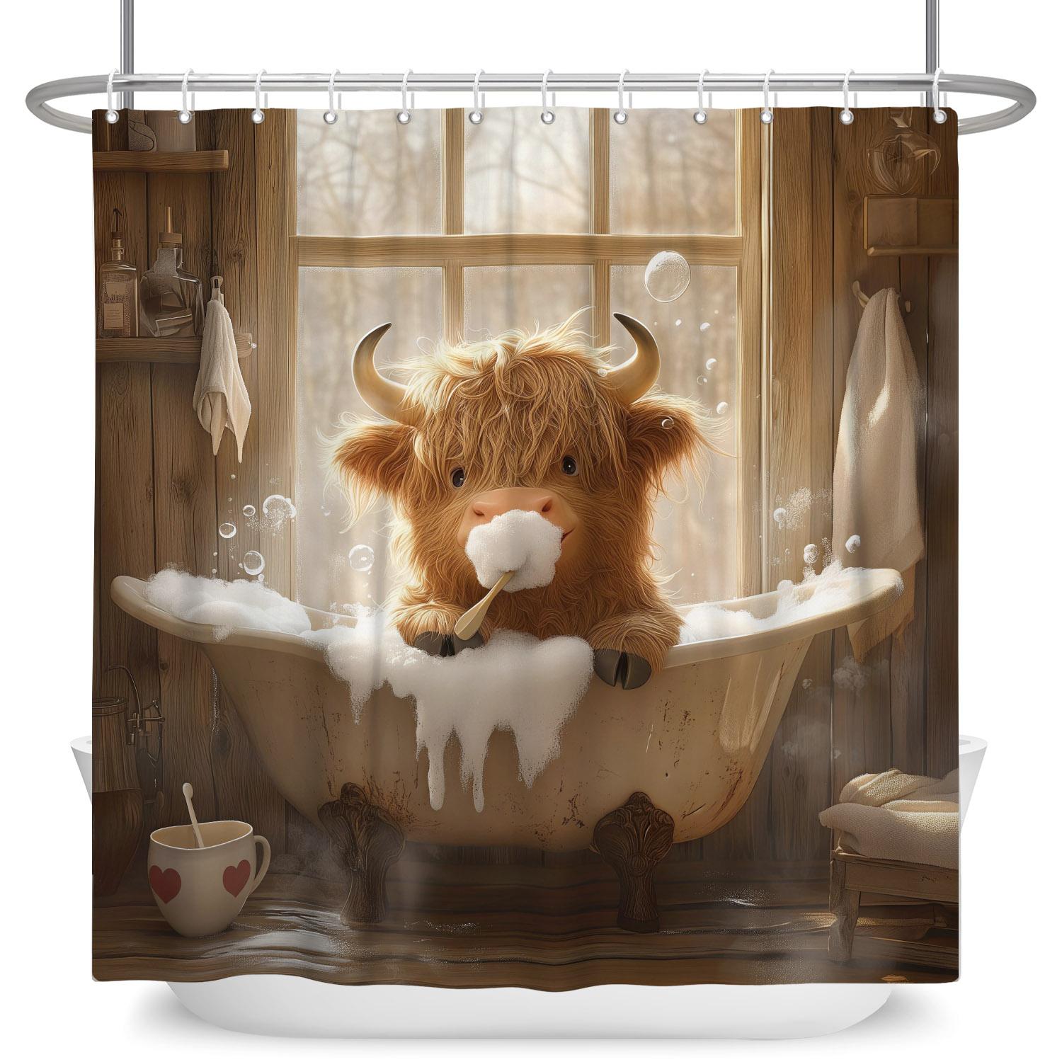 Fresh Pastoral Style Bathroom Shower Curtains Sunflower Calf Bathtub Bathroom Waterproof Curtain With Hooks Polyester Curtains W90cm x H180cm
Fresh Pastoral Style Bathroom Shower Curtains Sunflower Calf Bathtub Bathroom Waterproof Curtain With Hooks Polyester Curtains W90cm x H180cm