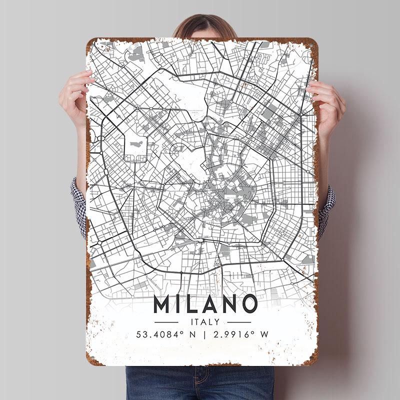 Milan City Map Poster Customized Wall Art Vintage Metal Signs Retro Tin Plaque for Man Cave Modern Home Decoration Luxury Decor 20x30cm(7.8x11.8inch)
Milan City Map Poster Customized Wall Art Vintage Metal Signs Retro Tin Plaque for Man Cave Modern Home Decoration Luxury Decor 20x30cm(7.8x11.8inch)