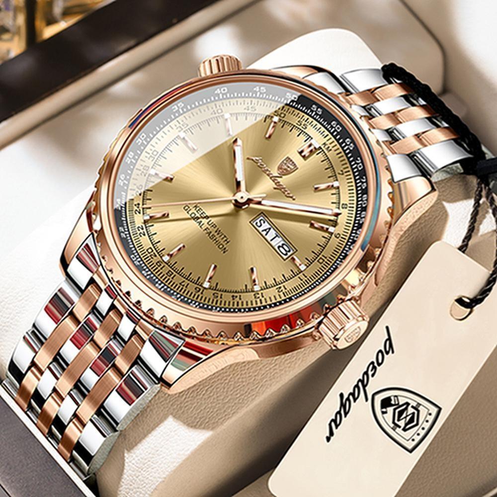 POEDAGAR Fashion Watches For Man Stainless Steel Date Week Quartz Men Clock Waterproof Luminous Luxury Military Men s Wristwatch
POEDAGAR Fashion Watches For Man Stainless Steel Date Week Quartz Men Clock Waterproof Luminous Luxury Military Men s Wristwatch