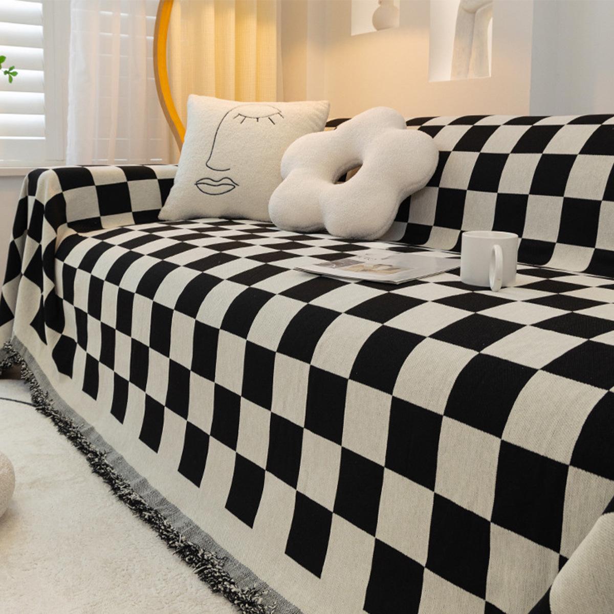 Chessboard Grid Nordic Instagram Style Sofa Cover Cloth Four Seasons Universal Dustproof Double-Sided Can Be Spread Sofa Blanket Cover Towel 180*130cm
Chessboard Grid Nordic Instagram Style Sofa Cover Cloth Four Seasons Universal Dustproof Double-Sided Can Be Spread Sofa Blanket Cover Towel 180*130cm