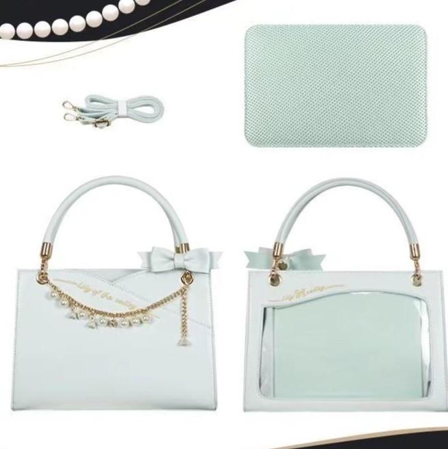 Bow Solid Color Handbag Women Anime Transparent Ita Bag Ladies Square Unique Design Large Capacity Multifunctional Shoulder Bag 26x18x9cm синий
Bow Solid Color Handbag Women Anime Transparent Ita Bag Ladies Square Unique Design Large Capacity Multifunctional Shoulder Bag 26x18x9cm синий