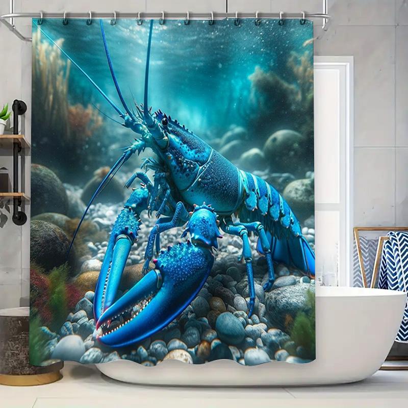 Underwater World Blue Lobster Shower Curtain Waterproof Fabric Printing For Bathrooms Decor W60H190(CM)-1 Pcs
Underwater World Blue Lobster Shower Curtain Waterproof Fabric Printing For Bathrooms Decor W60H190(CM)-1 Pcs