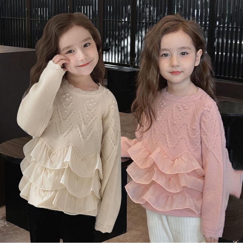 Girls Knitted Sweater Kids Pullover Princess Top With Elegant Pattern And Lace Design 110
Girls Knitted Sweater Kids Pullover Princess Top With Elegant Pattern And Lace Design 110