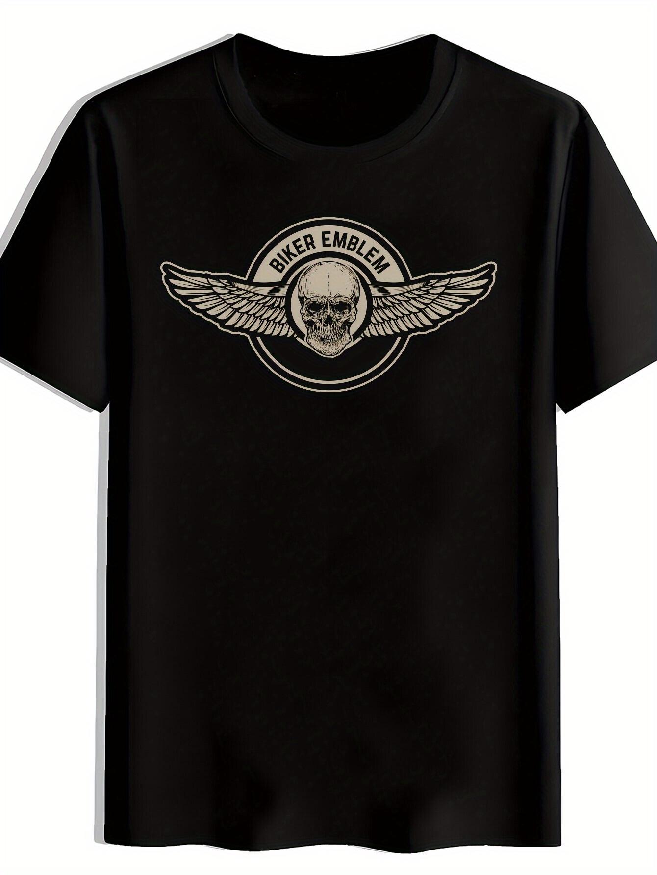 Vintage Rock Band Graphic T-shirt - Black Short Sleeve Crew Neck Tee with Skull & Wings Design XL
Vintage Rock Band Graphic T-shirt - Black Short Sleeve Crew Neck Tee with Skull & Wings Design XL
