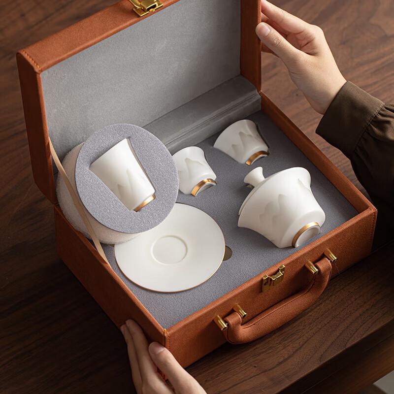 Elegant Chinese Ceramic Tea Set Gift Box - Light Ink Autumn Mountain
Elegant Chinese Ceramic Tea Set Gift Box - Light Ink Autumn Mountain