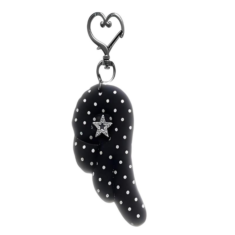 Unique Winged Heart Ornament With Dots Crafted From Cloth For Decorations чорний
Unique Winged Heart Ornament With Dots Crafted From Cloth For Decorations чорний