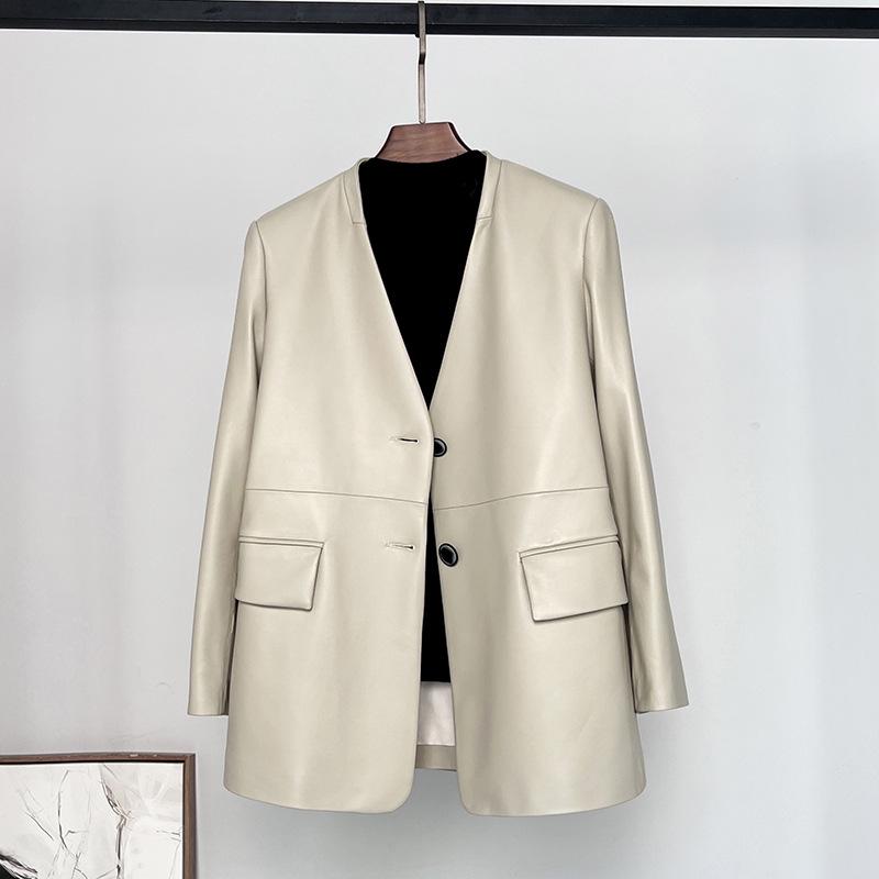 Women s Collarless Sheepskin Leather Jacket - Spring/Autumn 2026 Fashion L below 60kg
Women s Collarless Sheepskin Leather Jacket - Spring/Autumn 2026 Fashion L below 60kg