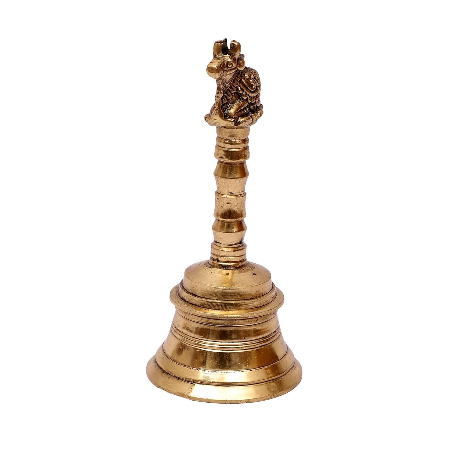 5 дюймов Nandi Design Brass Pooja Hand Bell, Ghanti для Pooja Aarti, Brass Temple Bell, Подвесные колокольчики для домашнего храма, Последние
5 дюймов Nandi Design Brass Pooja Hand Bell, Ghanti для Pooja Aarti, Brass Temple Bell, Подвесные колокольчики для домашнего храма, Последние