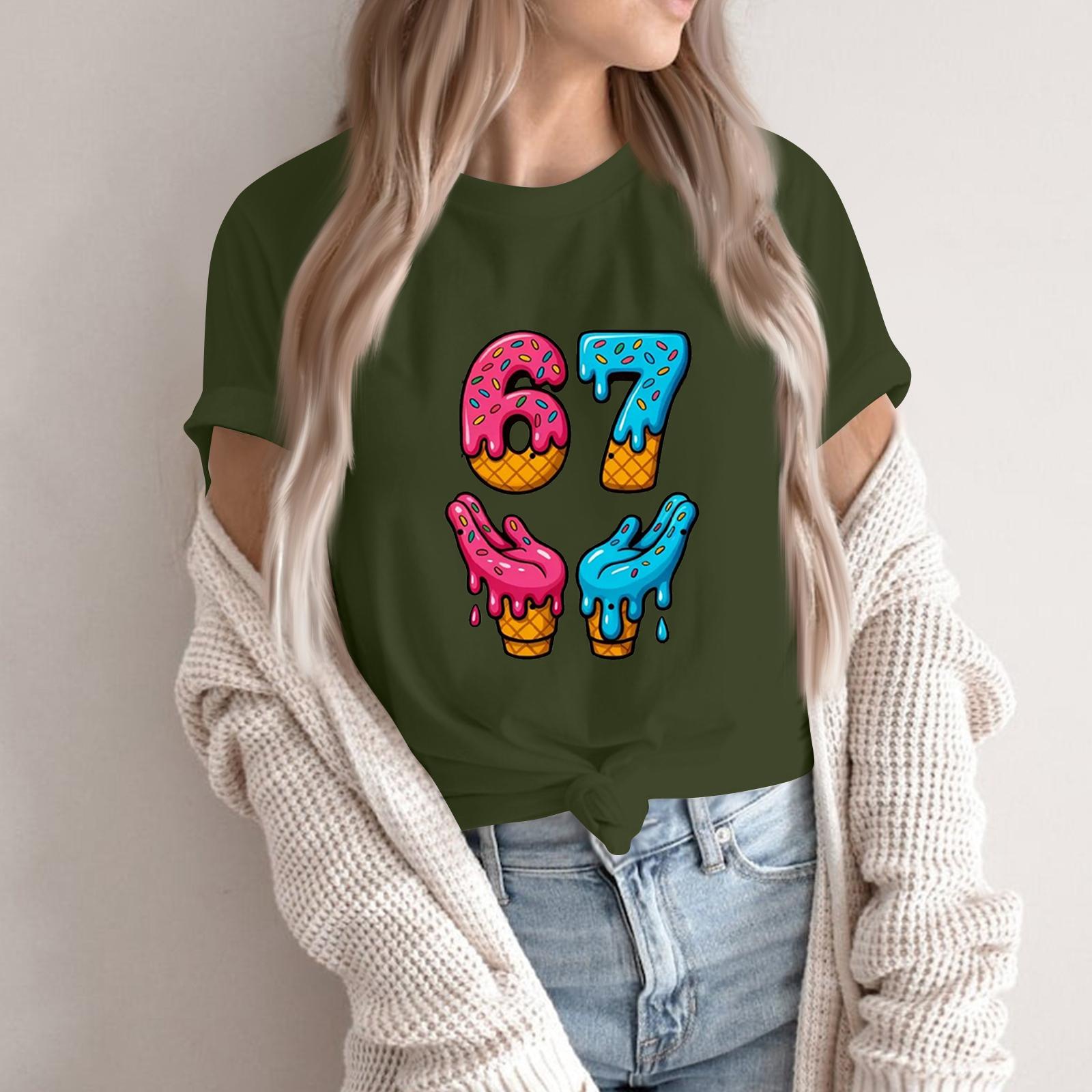 Женская модная повседневная футболка с коротким рукавом и принтом, топ с круглым вырезом XL
Женская модная повседневная футболка с коротким рукавом и принтом, топ с круглым вырезом XL