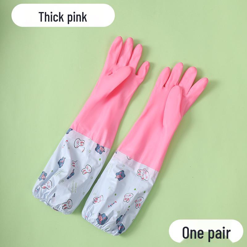Thickened Waterproof Rubber Dishwashing Gloves with Velvet Lining for Winter Cleaning
Thickened Waterproof Rubber Dishwashing Gloves with Velvet Lining for Winter Cleaning