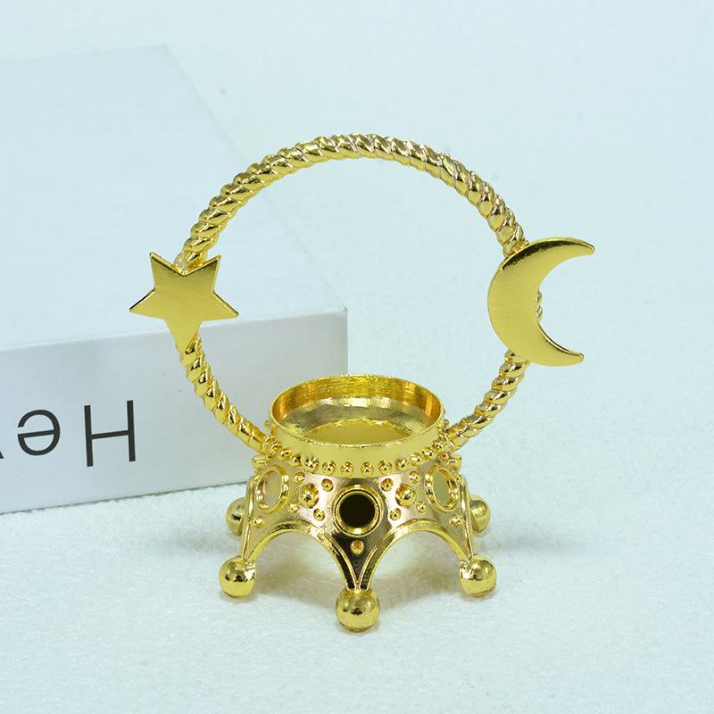 1PC Bohemian Style crystal ball display stand, with a crown-shaped metal base, simple generous display of your treasures, for home desk decoration
1PC Bohemian Style crystal ball display stand, with a crown-shaped metal base, simple generous display of your treasures, for home desk decoration