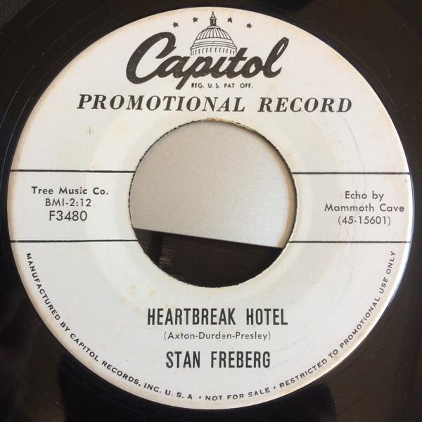 7inch Record STAN FREBERG - Heartbreak Hotel F3480PROMO Capitol Records 1956 US Rock Used
7inch Record STAN FREBERG - Heartbreak Hotel F3480PROMO Capitol Records 1956 US Rock Used