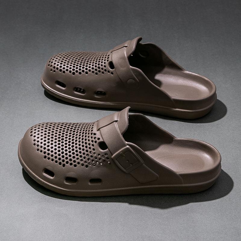 Men Slippers Fashion Beach Shoes 2026 New Summer Wear Non Slip Silent EVA Breathable Bag Head Slippers Man Summer Slippers 44-45 темно-коричневого кольору
Men Slippers Fashion Beach Shoes 2026 New Summer Wear Non Slip Silent EVA Breathable Bag Head Slippers Man Summer Slippers 44-45 темно-коричневого кольору