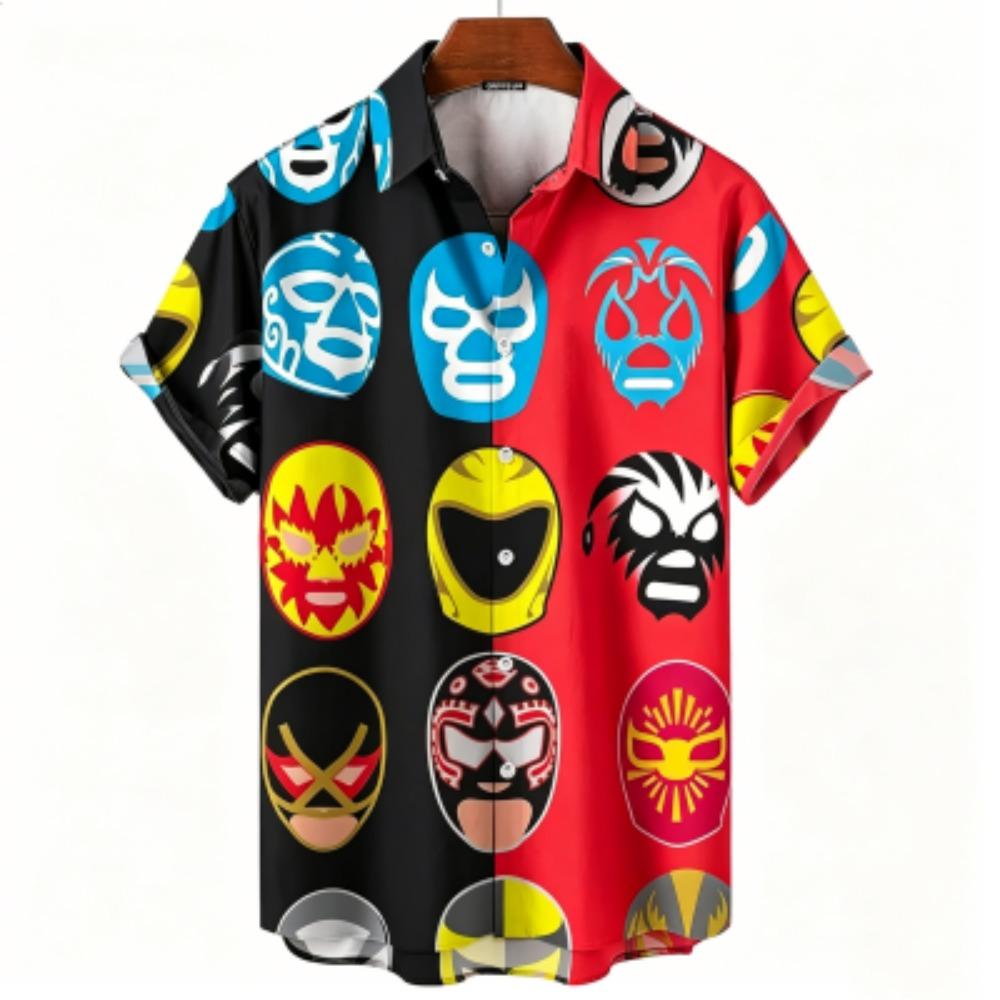 Summer Mask Printing Shirt Hawaiian Vacation Clothing Male Fashion Beach Style Shirt Daily Men s and Women s Shirt S
Summer Mask Printing Shirt Hawaiian Vacation Clothing Male Fashion Beach Style Shirt Daily Men s and Women s Shirt S