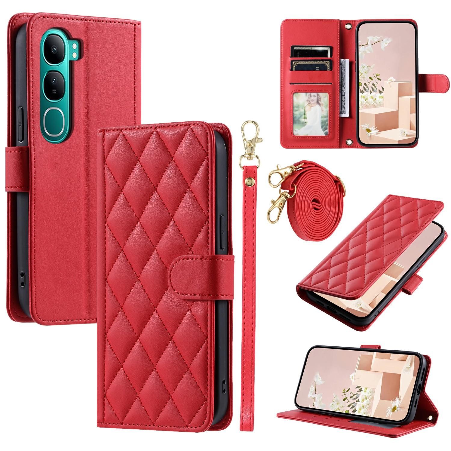 Wallet Case For vivo Y300 5G/Y300 (Indonesia) 5G/V40 Lite (Indonesia) 5G/4G Rhombus Grid PU Leather Phone Cover Red
Wallet Case For vivo Y300 5G/Y300 (Indonesia) 5G/V40 Lite (Indonesia) 5G/4G Rhombus Grid PU Leather Phone Cover Red