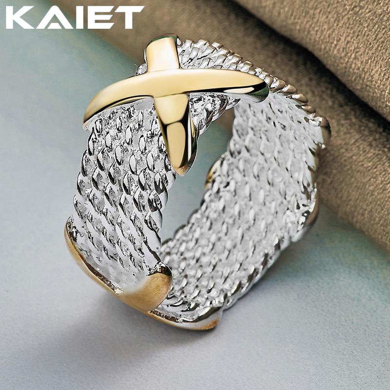 925 Silver Gold Cross 5-10 Ring For Women Lover Party Fashion Accessories Jewelry 6
925 Silver Gold Cross 5-10 Ring For Women Lover Party Fashion Accessories Jewelry 6