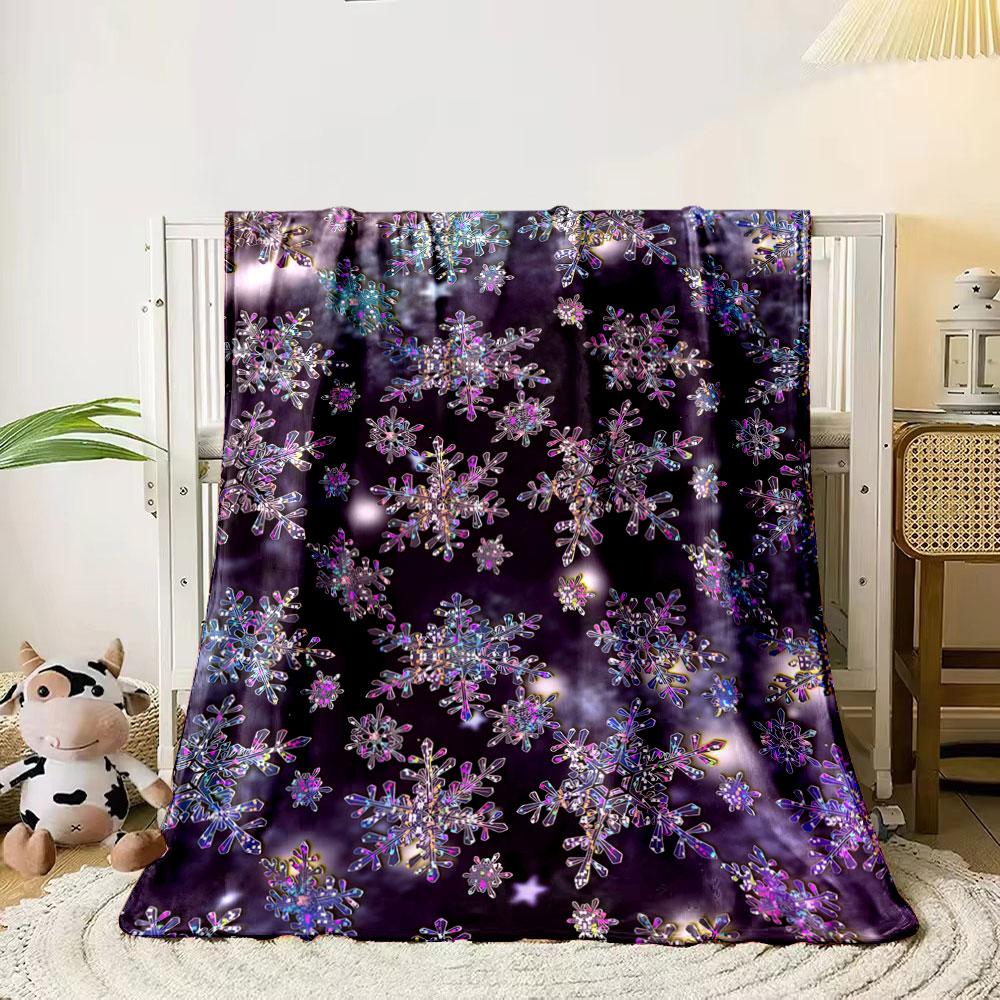 Colorful, iridescent snowflakes scattered on a dark background. for all seasons blanket lunch break throw gift 80cm x 120cm
Colorful, iridescent snowflakes scattered on a dark background. for all seasons blanket lunch break throw gift 80cm x 120cm