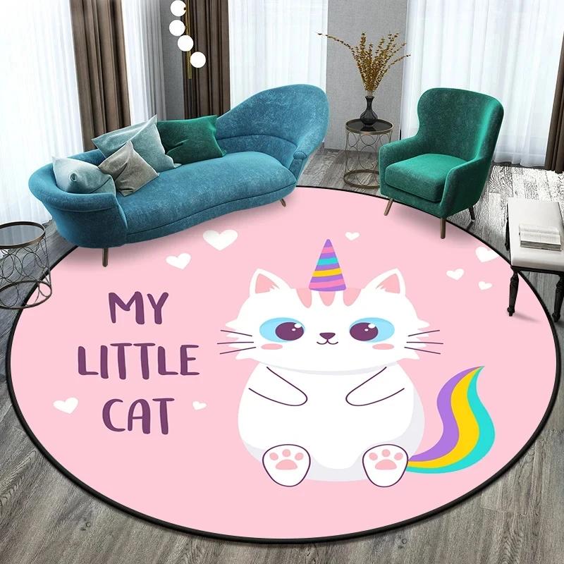 Cute Cat Round Carpet Cartoon Animal Cats Area Rug for Office Living Room Bedroom Decoration Non-slip Children s Crawl Floor Mat 60cm by 60cm
Cute Cat Round Carpet Cartoon Animal Cats Area Rug for Office Living Room Bedroom Decoration Non-slip Children s Crawl Floor Mat 60cm by 60cm