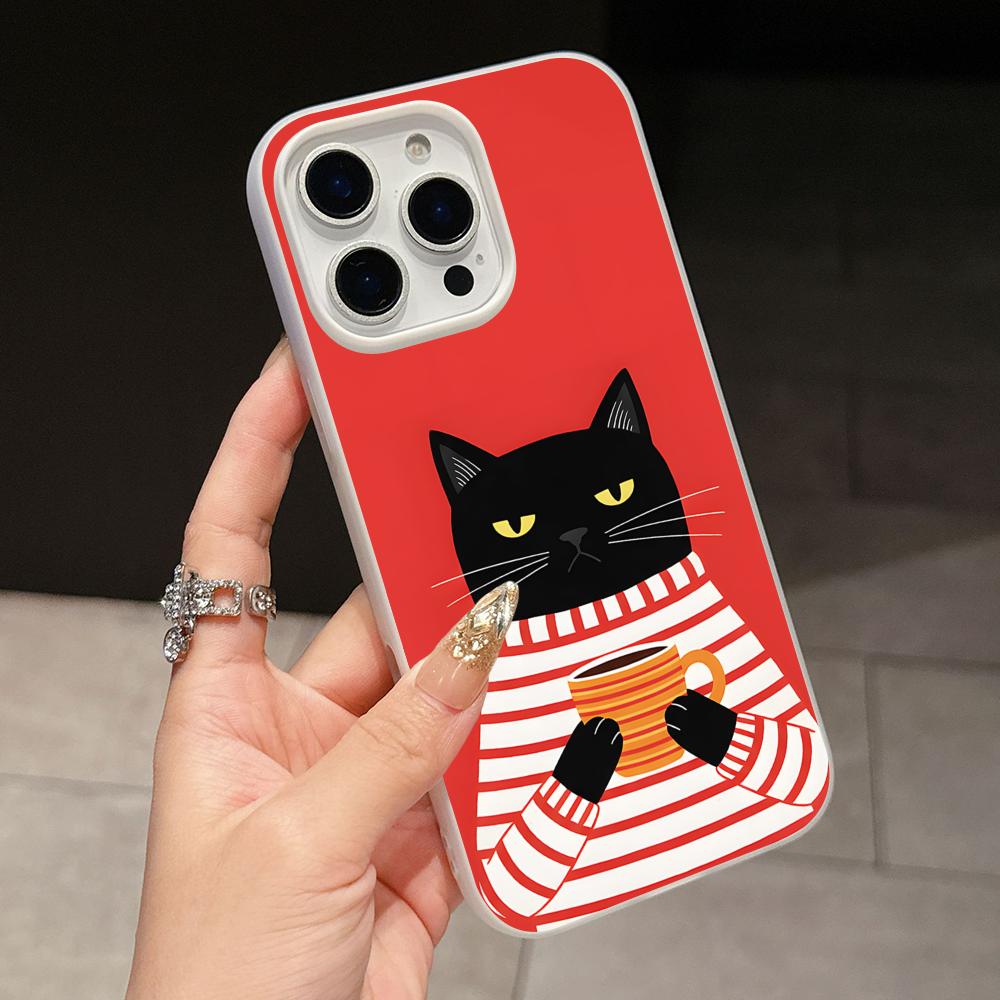 Cute Coffee Cat Jelly Double layer White Mobile Phone Case for iPhone 17 16 15 14 13 12 11 Air Pro Max Plus Protective iPhone 11 Pro Max
Cute Coffee Cat Jelly Double layer White Mobile Phone Case for iPhone 17 16 15 14 13 12 11 Air Pro Max Plus Protective iPhone 11 Pro Max