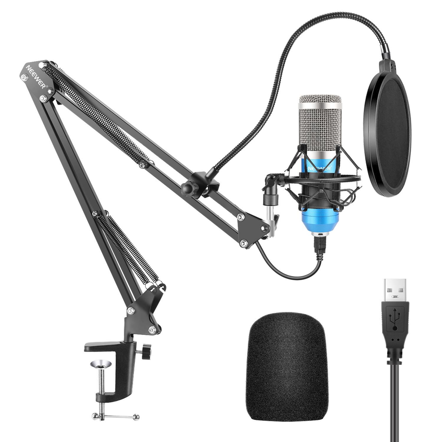 Neewer USB Microphone Kit, 192KHz/24BIT, Plug&Play, Cardioid Condenser Mic for Podcasting, Gaming, Singing - Blue
Neewer USB Microphone Kit, 192KHz/24BIT, Plug&Play, Cardioid Condenser Mic for Podcasting, Gaming, Singing - Blue