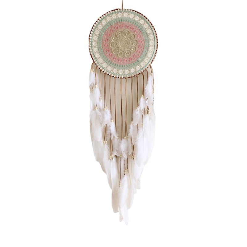 AEE4-Woven Round Dream Catcher With Feather Tassel For Bedroom Hanging Decoration Cute Pendant For Home Decor
AEE4-Woven Round Dream Catcher With Feather Tassel For Bedroom Hanging Decoration Cute Pendant For Home Decor