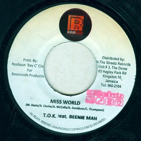 7inch Record T.O.K., BEENIE MAN - Miss World NONE Bomb Rush Recor 2008 Japan Reggae, Ska & Dub Used
7inch Record T.O.K., BEENIE MAN - Miss World NONE Bomb Rush Recor 2008 Japan Reggae, Ska & Dub Used
